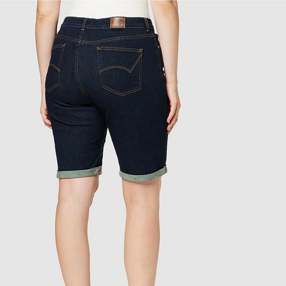 Dickies Women's Perfect Shape Denim Bermuda Shorts Size 10 - Picture 2 of 6